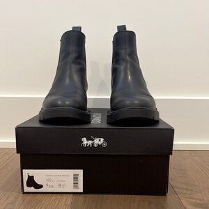 Black Leather Ankle Boots